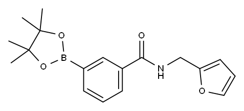 3-(Furfurylaminocarbonyl)benzeneboronic acid pinacol ester 구조식 이미지