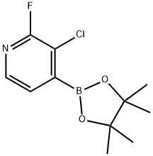 3-CHLORO-2-FLUOROPYRIDINE-4-BORONIC ACID, PINACOL ESTER 구조식 이미지