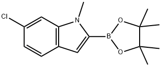 6-CHLORO-1-METHYL-2-(4,4,5,5-TETRAMETHYL-1,3,2-DIOXABOROLAN-2-YL)-1H-INDOLE Structure