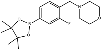 3-FLUORO-4-(N-MORPHOLINOMETHYL)PHENYLBORONIC ACID, PINACOL ESTER Structure