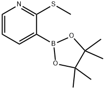 2-(METHYLTHIO)PYRIDINE-3-BORONIC ACID PINACOL ESTER Structure