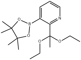 2-(1,1-Diethoxyethyl)pyridine-3-boronic acid pinacol ester Structure