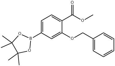 3-Benzyloxy-4-methoxycarbonylphenylboronic acid, pinacol ester Structure