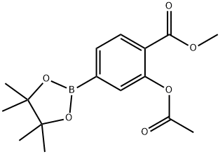 3-아세톡시-4-메톡시카르보닐페닐보론산,피나콜에스테르 구조식 이미지