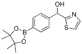 4-[Hydroxy(2-thiazolyl)methyl)]benzeneboronic acid pinacol ester Structure