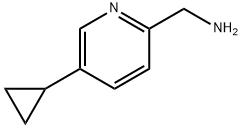 (5-사이클로프로필피리딘-2-일)메타나민 구조식 이미지