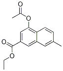 2-Naphthalenecarboxylic acid, 4-(acetyloxy)-7-Methyl-, ethyl ester Structure