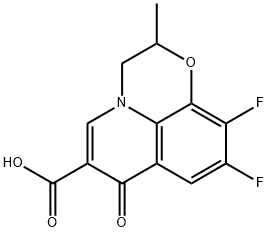 9,10-Difluoro-2,3-dihydro-2-methyl-7-oxo-7H-pyrido[1,2,3-de]-1,4-benzoxazine-6-carboxylic acid Structure