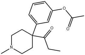 1-[4-(3-Acetoxyphenyl)-1-methyl-4-piperidinyl]-1-propanone 구조식 이미지