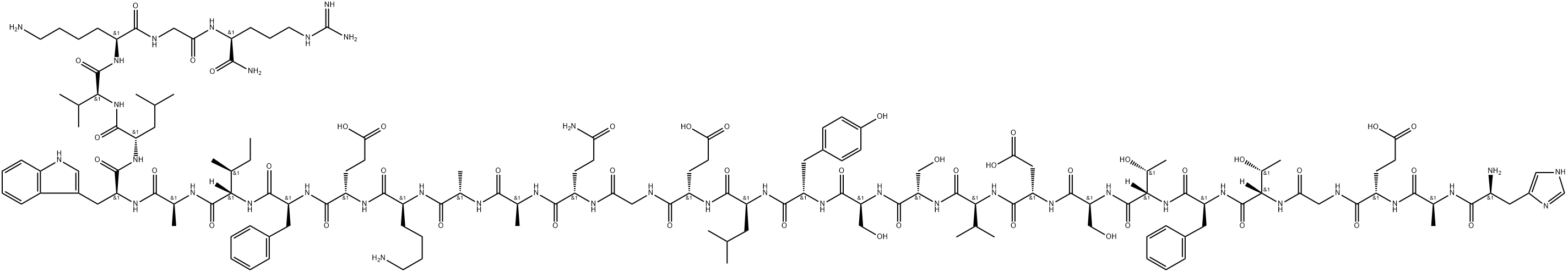 GLUCAGON-LIKE PEPTIDE I FRAGMENT 7-36 AMIDE HUMAN Structure