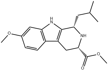 (1S,3S)-Methyl 1-isobutyl-7-Methoxy-2,3,4,9-tetrahydro-1H-pyrido[3,4-b]indole-3-carboxylate 구조식 이미지