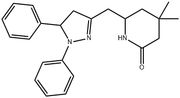 6-[(1,5-diphenyl-4,5-dihydropyrazol-3-yl)methyl]-4,4-dimethyl-piperidi n-2-one Structure