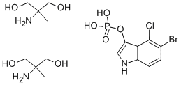 5-BROMO-4-CHLORO-3-INDOXYL PHOSPHATE, BIS(2-AMINO-2-METHYL-1,3-PROPANEDIOL) SALT Structure