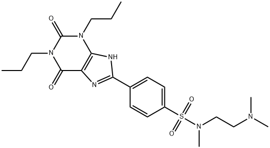 N-(2-(dimethylamino)ethyl)-N-methyl-4-(2,3,6,7-tetrahydro-2,6-dioxo-1,3-dipropyl-1H-purin-8-yl)benzenesulfonamide Structure