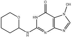 N(2)-tetrahydropyranyl-7-hydroxyguanine Structure