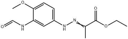에틸피루브산-3-포밀라미노-4-메톡시페닐하이드라존 구조식 이미지