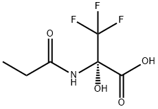 Alanine,  3,3,3-trifluoro-2-hydroxy-N-(1-oxopropyl)- Structure