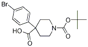 4-(4-bromophenyl)-1-(tert-butoxycarbonyl)piperidine-4-carboxylic acid 구조식 이미지