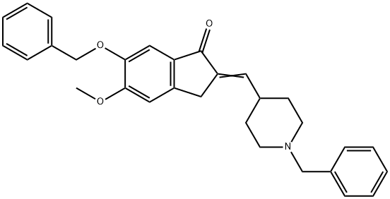 1-Benzyl-4-[(6-benzyloxy-5-methoxy-1-indanone)-2-ylidenyl]methylpiperidine Structure
