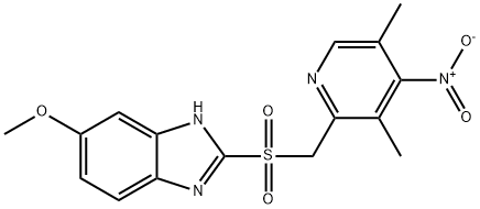 4-Desmethoxy-4-nitro Omeprazole Sulfone Structure