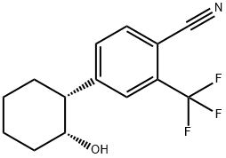 4-((1R,2R)-2-Hydroxycyclohexyl)-2(trifluoromethyl)benzonitrile Structure