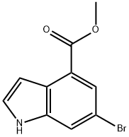 6-BROMO-4-INDOLECARBOXYLIC ACID METHYL ESTER 구조식 이미지