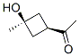 Ethanone, 1-(3-hydroxy-3-methylcyclobutyl)-, trans- (9CI) Structure