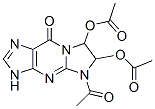 9H-Imidazo[1,2-a]purin-9-one,  5-acetyl-6,7-bis(acetyloxy)-3,5,6,7-tetrahydro- 구조식 이미지