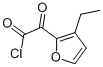 2-Furanacetyl chloride, 3-ethyl-alpha-oxo- (9CI) Structure