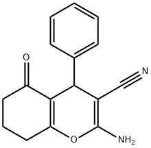 2-amino-5-oxo-4-phenyl-5,6,7,8-tetrahydro-4H-chromene-3-carbonitrile Structure