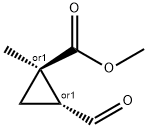 Cyclopropanecarboxylic acid, 2-formyl-1-methyl-, methyl ester, trans- (9CI) Structure