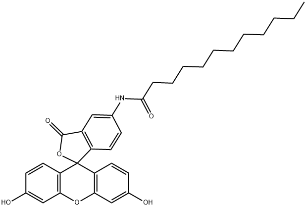 5-Dodecanoylaminofluorescein 구조식 이미지