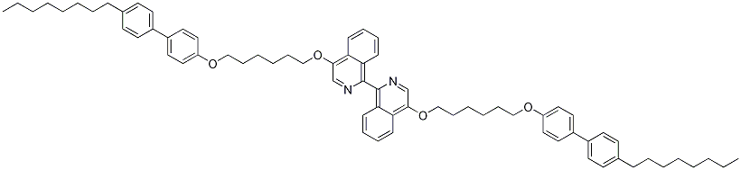 1,1'-Biisoquinoline, 4,4'-bis[[6-[(4'-octyl[1,1'-biphenyl]-4-yl)oxy]hexyl]oxy]- Structure