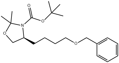 (R)-tert-butyl 4-(4-(benzyloxy)butyl)-2,2-diMethyloxazolidine-3-carboxylate Structure