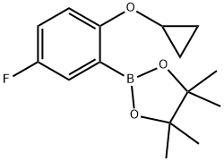 2-(2-cyclopropoxy-5-fluorophenyl)-4,4,5,5-tetraMethyl-1,3,2-dioxaborolane 구조식 이미지