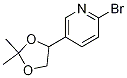 2-broMo-5-(2,2-diMethyl-1,3-dioxolan-4-yl)pyridine 구조식 이미지