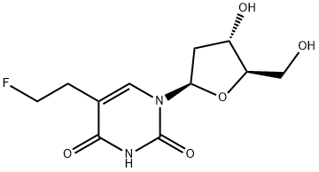 5-(2-fluoroethyl)-1-[(2R,4S,5R)-4-hydroxy-5-(hydroxymethyl)oxolan-2-yl ]pyrimidine-2,4-dione Structure