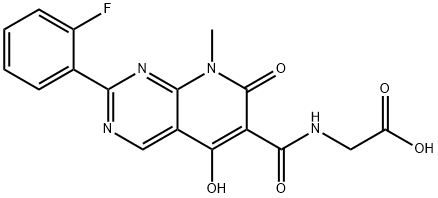 2-(2-(2-fluorophenyl)-5-hydroxy-8-methyl-7-oxo-7,8-dihydropy Structure