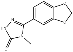 2,4-Dihydro-5-(1,3-benzodioxol-5-yl)-4-methyl-3H-1,2,4-triazol-3-one 구조식 이미지