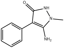 3H-Pyrazol-3-one, 5-amino-1,2-dihydro-1-methyl-4-phenyl- 구조식 이미지