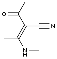 2-Butenenitrile, 2-acetyl-3-(methylamino)- (9CI) Structure