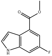 6-플루오로-1H-인돌-4-카르복실산메틸에스테르 구조식 이미지