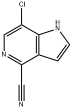 1H-Pyrrolo[3,2-c]pyridine-4-carbonitrile, 7-chloro- Structure