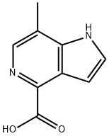 1H-피롤로[3,2-c]피리딘-4-카르복실산,7-메틸- 구조식 이미지