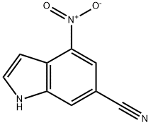 1H-Indole-6-carbonitrile, 4-nitro- Structure