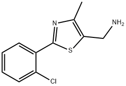 {[2-(2-Chlorophenyl)-4-methyl-1,3-thiazol-5-yl]methyl}amine Structure