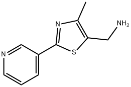 (4-Methyl-2-pyrid-3-yl-1,3-thiazol-5-yl)methylamine , 97% 구조식 이미지