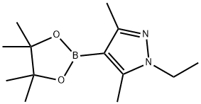 1-ethyl-3,5-dimethyl-4-(4,4,5,5-tetramethyl-1,3,2-dioxaborolan-2-yl)-1H-pyrazole 구조식 이미지