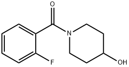 (2-Fluoro-phenyl)-(4-hydroxy-piperidin-1-yl)-Methanone, 98+% C12H14FNO2, MW: 223.25 구조식 이미지