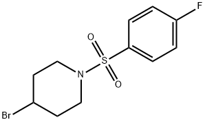 4-브로모-1-(4-플루오로페닐술포닐)피페리딘 구조식 이미지